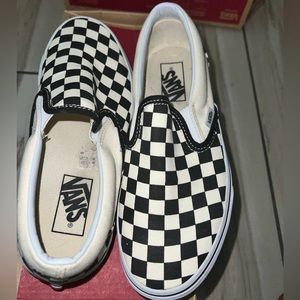 Unisex Black and white checkered vans